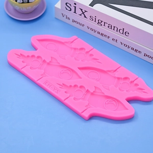 Stampo in silicone rosa per lecca-lecca a forma di bacchetta per dolci fai da te