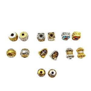 Assorted gold and silver tibetan style spacers for DIY Buddhist prayer bead bracelets