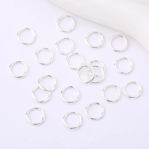 Bright silver 14K gold-filled open jump rings for DIY handmade jewelry connector making