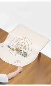 Detail of cream silicone kneading mat with measurement scales and anti-slip suction back