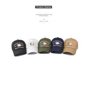 Five assorted colors of cotton baseball caps with 250th anniversary eagle 3D embroidery
