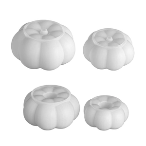 Set of four pumpkin shaped silicone molds in various sizes for DIY resin and candles