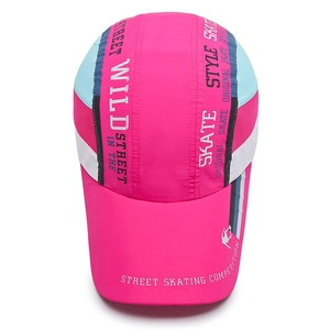 Pink and blue mesh baseball cap with Wild Street prints for outdoor summer sports