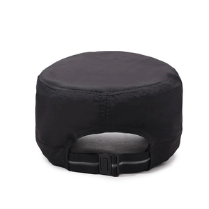 Men's black quick-dry sun protection patrol cap featuring an adjustable back strap