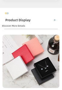 Detail of diamond textured jewelry gift boxes in white, red, pink, and black colors