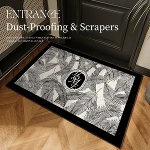 Eingangsmatte PVC Satinnschlaufe Rutschfest Staubentfernung Modern Geometrisch Floral Zuschneidbar Teppich Für Zuhause