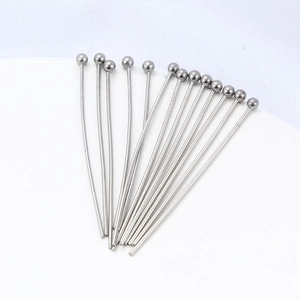 Chiodini a testa sferica in acciaio inossidabile argento per la creazione di gioielli DIY