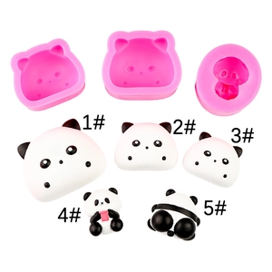 Cute Cartoon Panda Silicone Mold For DIY Cake Fondant Chocolate Resin Clay Handmade Craft 3D Animal Shape