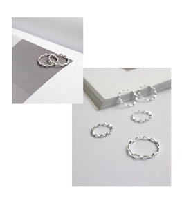 Makro-Detail eines minimalistischen S925 Sterlingsilberrings mit polierten Kurven