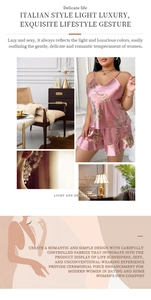 Detail of pink floral satin sleepwear set with camisole and ruffled shorts in editorial layout