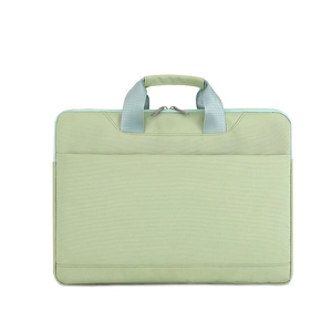 Laptop Bag And Accessory Pouch Waterproof PU Fabric Velvet Lining Handle Shoulder Strap Trolley Sleeve Business