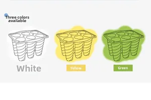 Détail des moules à glace spirale à 6 cavités en blanc, jaune et vert pastel