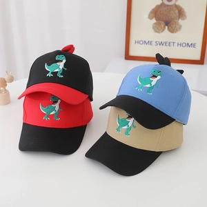 Détails de casquettes dinosaure pour enfants avec cornes 3D et broderie soignée