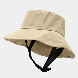 Bucket Hat Ripstop Polyester Wide Brim Sun Protection Adjustable Windproof Chin Strap Outdoor Fishing For Men Women