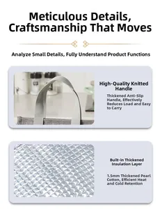 Detailed view of the 1.5mm thickened pearl cotton insulation and reinforced handle