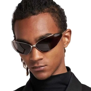 Cat Eye Sunglasses Metal Frame UV400 Protection Vintage Fashion Outdoor Travel Eyewear For Women And Men