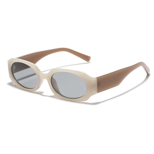 Retro Narrow Oval Sunglasses PC Frame UV400 Protection Punk Hip-Hop Style Fashion Eyewear For Men And Women