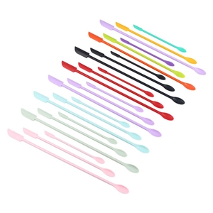 24-piece silicone spatula set with double-ended tips in 8 vibrant colors and 3 sizes
