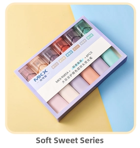 Detailed close-up of soft-tip pastel highlighters with large ink capacity in six colors