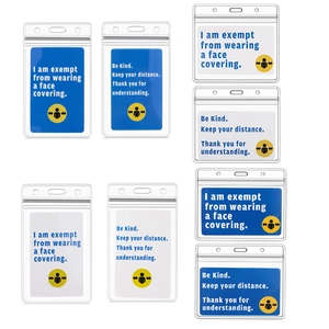 Sunflower pattern ID card holders in horizontal and vertical formats with social distance cards