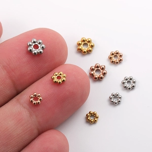 Edelstahl-Schneeflocken-Zwischenperlen in Gold, Silber und Roségold für DIY-Schmuck
