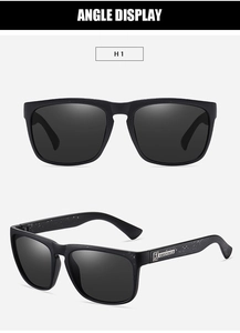 Classic square sunglasses with matte black frames and silver starry temple details