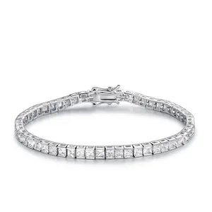 Luxurious Zirconia Tennis Bracelet For Women Men Gold Silver Plated Copper Hip Hop Jewelry Bracelet Unisex Gift Accessories