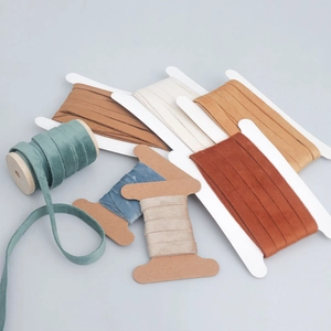 Assorted colorful double-sided velvet ribbons for DIY Christmas wreaths and handicrafts