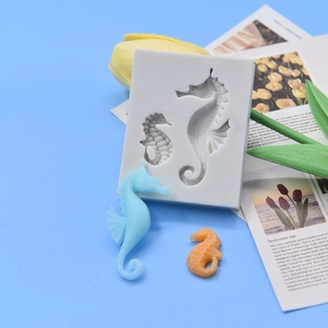 Seahorse Marine Theme Silicone Mold Fondant Chocolate Cake Decorating DIY Craft Baking Tool Resin Casting Decorative