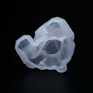 3D geometric bear silicone mold for DIY crystal epoxy resin and plaster crafts