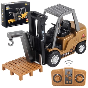 1:64 scale remote control alloy forklift construction vehicle with 8-channel remote controller