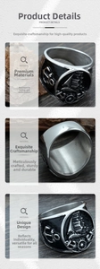 Detailed close-up of retro stainless steel nautical ring with sailboat and anchor relief
