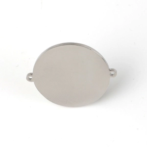 Polished round stainless steel blank tag pendant for DIY jewelry making accessories