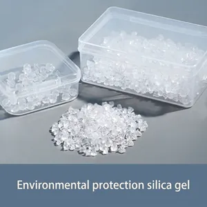 Set de cierres de silicona transparente para pendientes en cajas plásticas de almacenaje