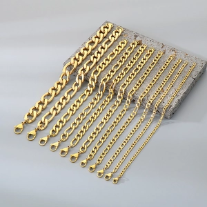 Figaro Chain Bracelet Stainless Steel Polished NK Link Unisex Punk Fashion Jewelry