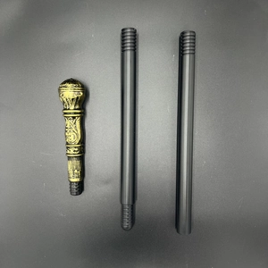 Dreiteiliger abnehmbarer Halloween Pharao Zepter mit goldenem Barockgriff und schwarzem Stab