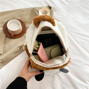 Cute panda plush backpack for toddlers showing large capacity for daily essentials