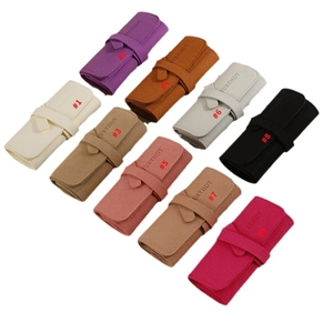 Portable microfiber jewelry roll organizer in 9 colors for rings and watches