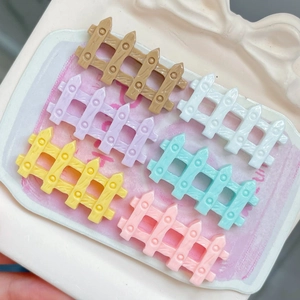 Colorful mini resin fence accessories for DIY crafts and micro landscape decoration