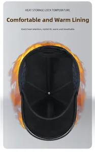 Detailed interior view of winter baseball cap showing thick thermal lining and heat retention