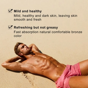 Outdoor tanning cream for a natural bronze glow on skin with a non-greasy finish