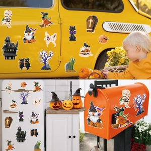 Halloween magnetic gnome stickers for garage door and car holiday party decorations