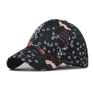 Baseball Cap Vintage Washed Cotton Adjustable Metal Buckle Tie Dye Graffiti Print Outdoor Sun Hat For Men Women