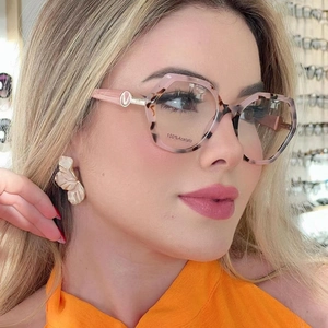 Fashion Oversized Hexagon Blue Light Blocking Glasses Frame TR90 Acetate Anti Eyestrain Optical Eyewear For Women