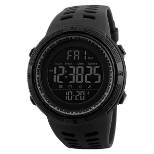 Waterproof Men Digital Sport Watch PC Case PU Strap Outdoor Multifunctional Electronic Wristwatch With EL Backlight Alarm Chronograph Date
