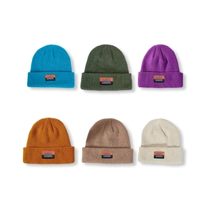 Warm knitted beanies in six colors with Classic patch for men and women winter fashion