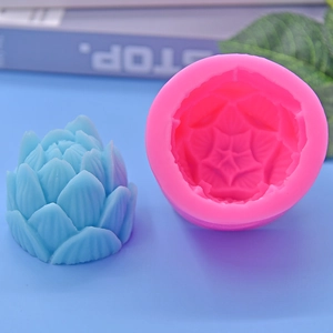 3D lotus ball silicone mold for DIY mousse cake and handmade soap crafting with petals
