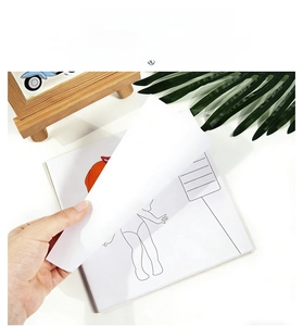 Detail view of thick bleed-proof paper and glue binding on DIY coloring book