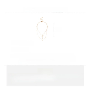 Detailed size specifications for triple layer star and moon gold pendant necklaces