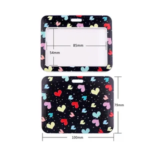 Detailed dimensions of the heart pattern card holder showing external and internal sizes